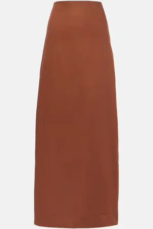 Adriana Degreas Jupe longue Solid en coton