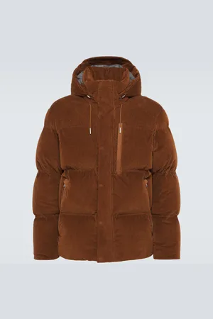 Ermenegildo Zegna Veste doudoune en velours côtelé de coton et cachemire