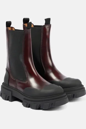 Ganni Bottines Chelsea en cuir