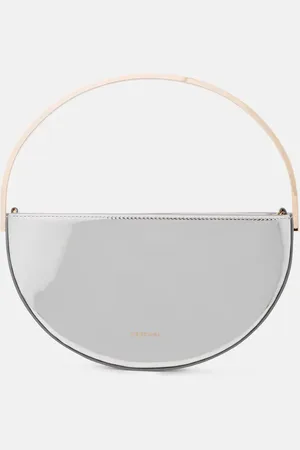 Aquazzura Pochette Purist Mini en cuir métallisé