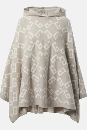 Givenchy Poncho Monogram 72 à capuche en cachemire