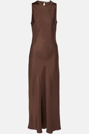 ASCENO Robe longue Valencia en soie