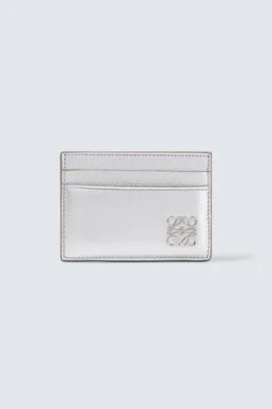 Loewe Porte-cartes Anagram en cuir métallisé
