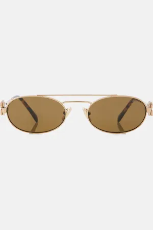 Miu Miu Lunettes de soleil ovales à logo