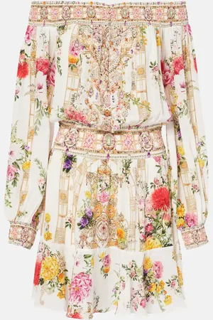 Camilla Robe en soie à fleurs