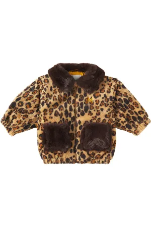 Mini Rodini Veste imprimée en fourrure synthétique