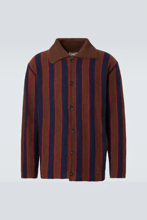 BODE Cardigan rayé en mohair mélangé