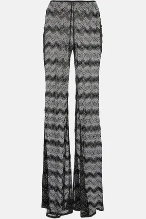 Missoni Pantalon évasé Zigzag en lamé