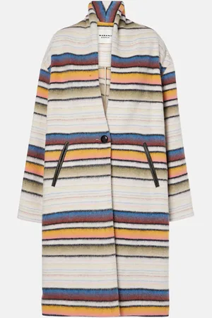 Marant Etoile Manteau rayé en laine mélangée
