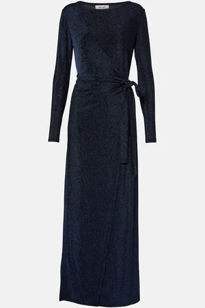 Diane von Furstenberg Robe portefeuille Simona en lamé