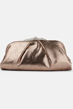 Aquazzura Pochette Very Bow Tie Small en satin à ornements