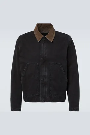 Saint Laurent Veste en coton et velours côtelé