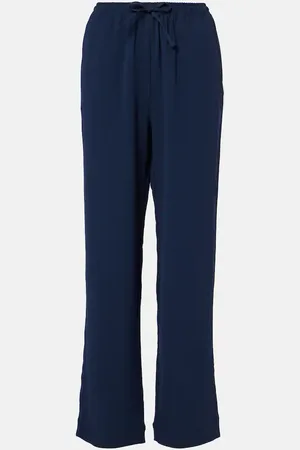 ASCENO Pantalon droit Aurelia en crêpe