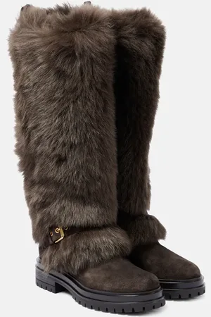 Gianvito Rossi Bottes après-ski Maverick en shearling et daim