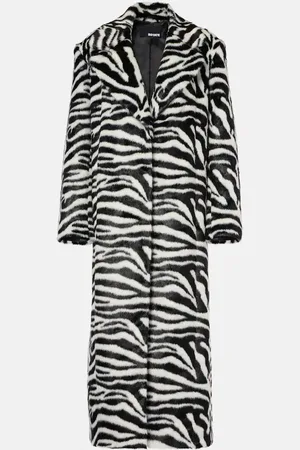 ROTATE Manteau imprimé en fourrure synthétique