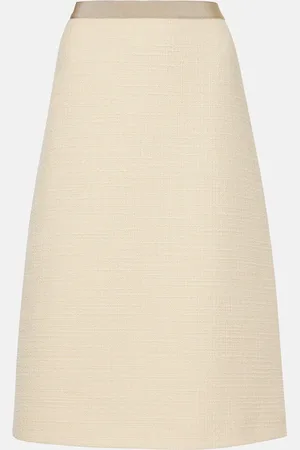 VALENTINO Jupe midi Mossi en tweed de laine mélangée