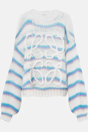 Loewe Pull Anagram rayé en mohair mélangé