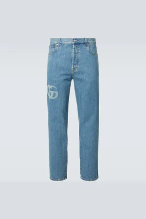 Gucci Jean slim Double G à taille mi-haute