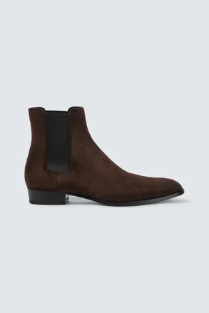 Saint Laurent Bottines Chelsea Wyatt en daim