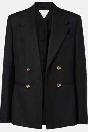 Bottega Veneta Blazer Knot rayé en laine