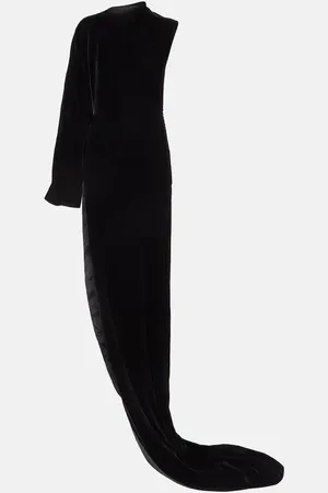 Alaïa Alaïa Robe longue asymétrique en velours