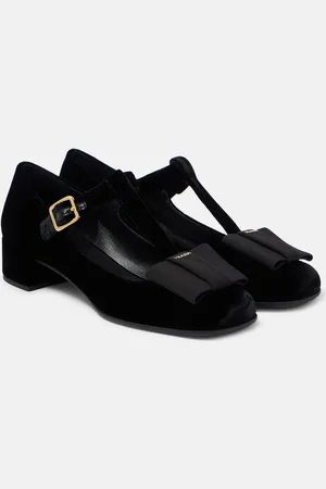 Prada Ballerines Mary Jane en velours