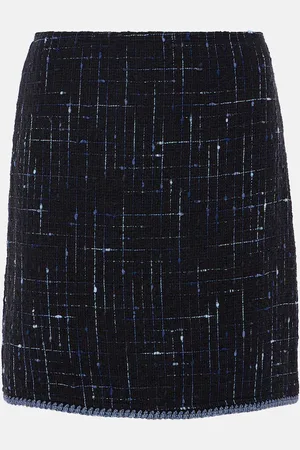 Etro Mini-jupe en tweed de coton mélangé