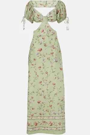Agua by Agua Bendita Robe longue Cielo Honeysuckle en lin