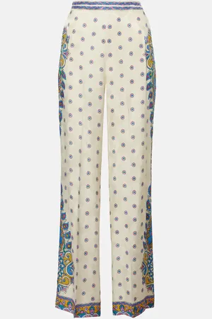 Etro Pantalon droit imprimé à taille haute