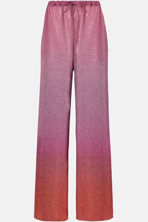Oseree Oséree Pantalon ample Lumière en lamé