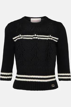 VALENTINO Pull rayé en laine
