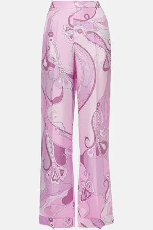 Puccini Pantalon ample Orchidee en soie
