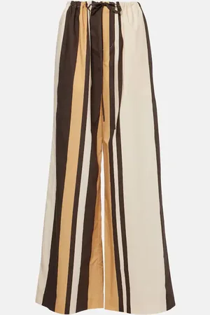 SIR Pantalon ample Savanna en coton rayé