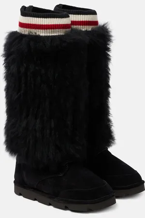 Brunello Cucinelli Bottes Mountain en daim et shearling