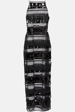 Oseree Oséree Robe longue rayée à sequins