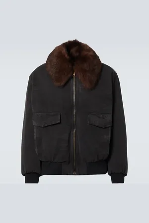 Prada Veste bomber en coton et shearling