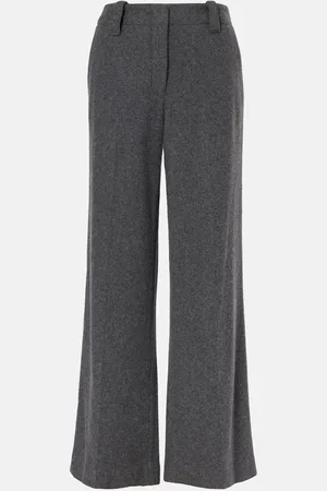 Proenza Schouler Pantalon ample Violet à taille mi-haute