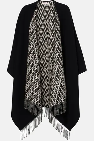 VALENTINO Cape en laine, soie et cachemire