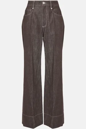 Brunello Cucinelli Jean ample à taille mi-haute
