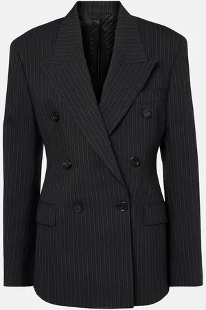 Acne Studios Blazer rayé en laine mélangée