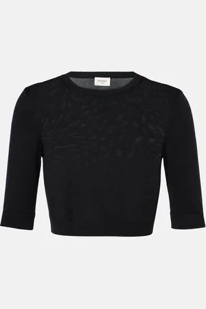 Saint Laurent Top raccourci en laine