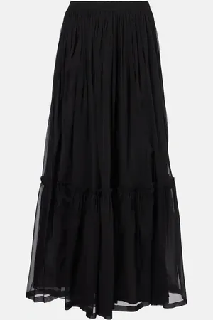 Saint Laurent Jupe longue en soie