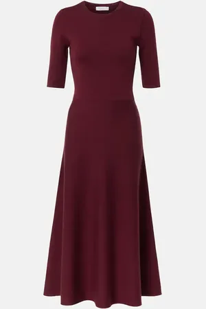 GABRIELA HEARST Robe midi Seymore en laine, cachemire et soie