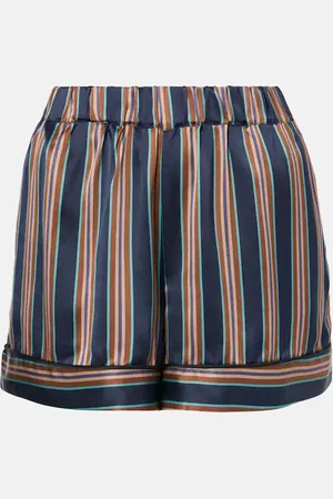 ASCENO Pantalon droit London rayé en soie