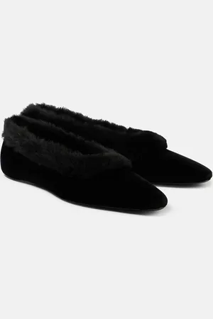 Totême Ballerines en velours et shearling