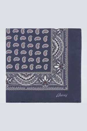 BRIONI Carré de poche en soie