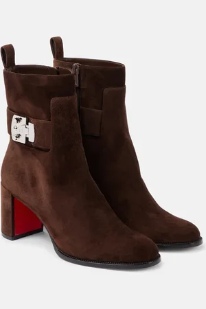 Christian Louboutin Bottines Booty Lock 70 en daim