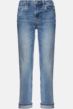 AG Jeans Jean droit Girlfriend à taille mi-haute