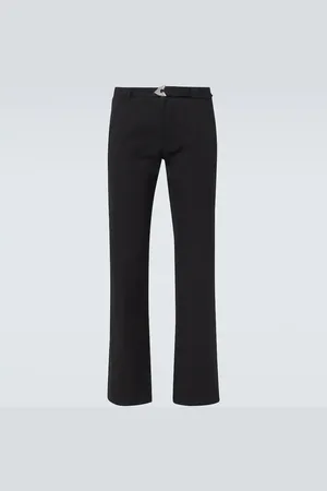 Alexander McQueen Pantalon droit Arrow en coton mélangé