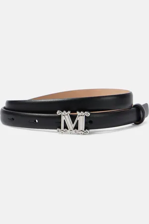 Max Mara Ceinture en cuir à logo